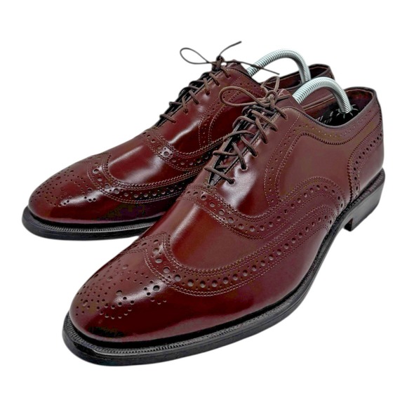 Allen Edmonds McAllister Wingtip Oxford Dress Shoe Mens 10C Narrow Brown  6265 - Picture 4 of 11